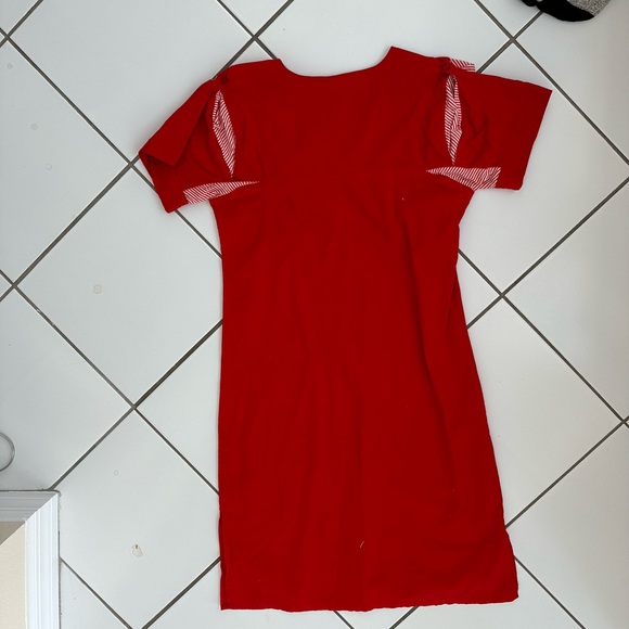 Red mini dress cotton - Picture 3 of 3